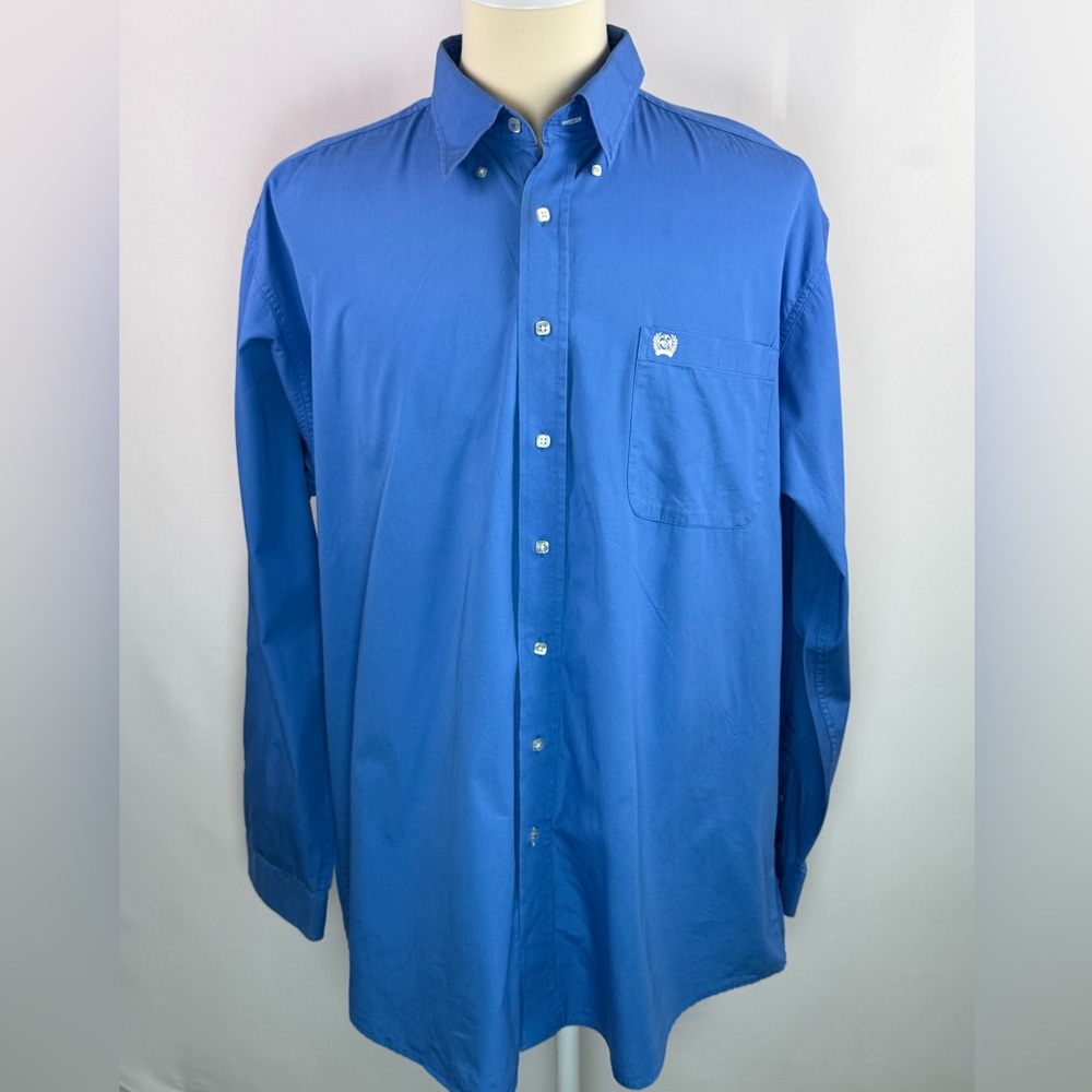 Cinch Men's Royal Blue Long Sleeve Western Button Down Shirt Size 2XL